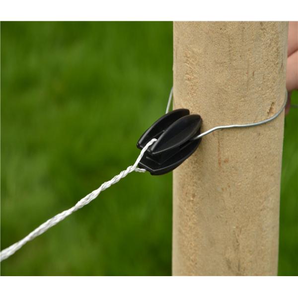 Black Corner Post Electric Fence Insulators For High Tensile Wire