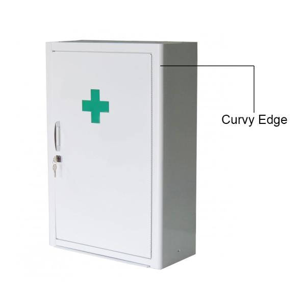 Large Wall Mounted First Aid Cabinet High Safety With Curvy Edge