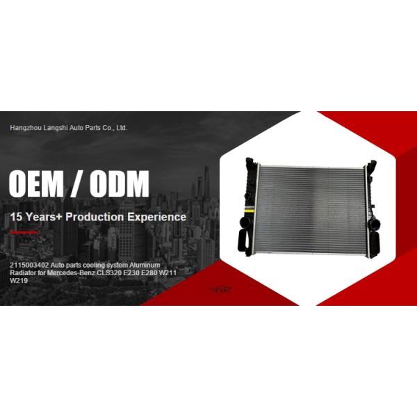 Cooling System 67102A Aluminum Radiator for Mercedes-Benz CLS320 E230 E280 W211 W219