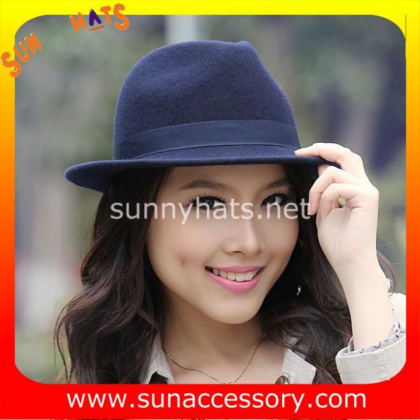 4190369 Sun Accessory customized winner England style fashion wool felt fedora