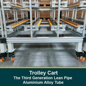 China The Third Generation Lean Pipe Aluminium Alloy Tube For Trolley Cart on sale
