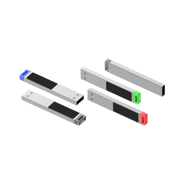 Customized Metal Plastic Flash Drive with Logo Upload for Data Storage