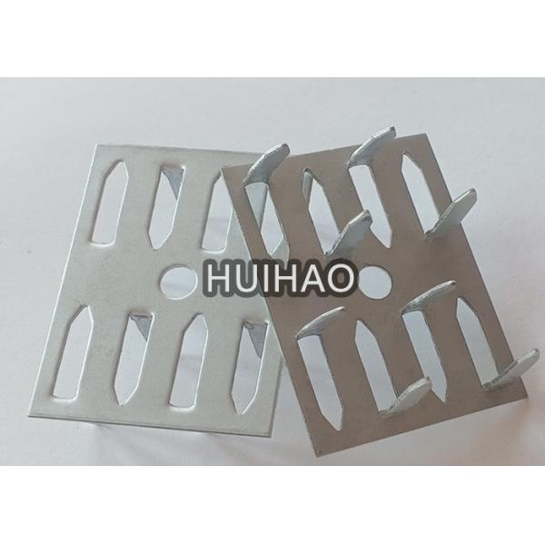 Stainless steel 8-prong impaling clips for fiberglass acoustical panels