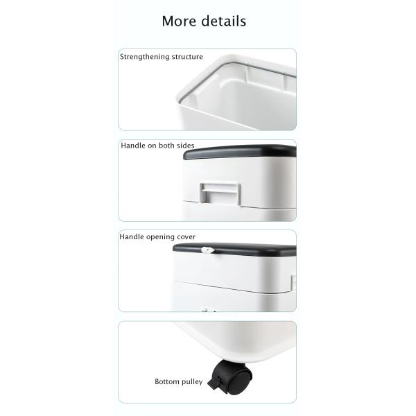 20L Kitchen Waste Bin Recycled Plastic Trash Cans