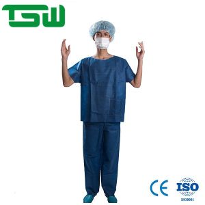 China SMS Disposable Medical Workwear With Short Sleeves on sale