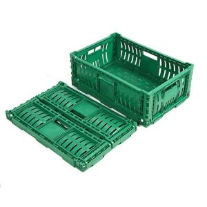 Vented Foldable Fruit And Vegetable Plastic Crates Loading Capacity 20kg
