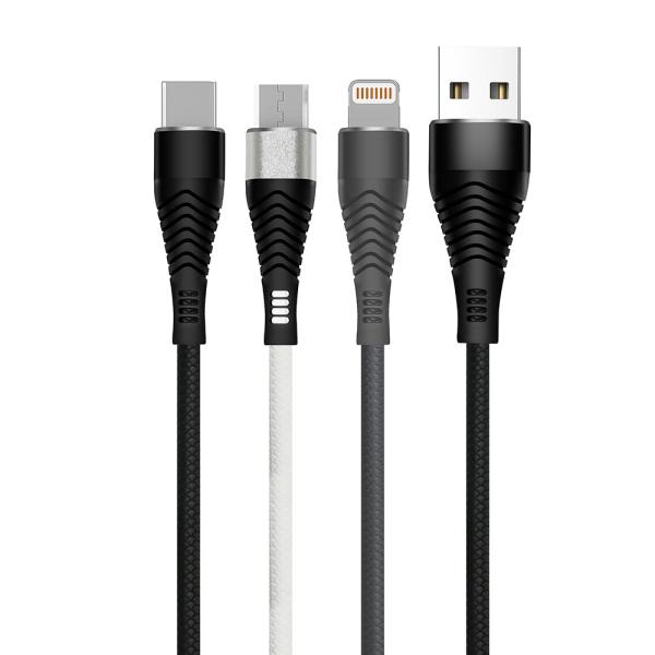Quality 2A TPE Series 1M Charging Cable for USBA to Micro to Typec to Lighting USBC to Lighting to C Fast Charge and Data Transfer for sale
