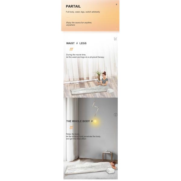 Velcro Straps Silver Color 3 Heating Zones Blanket for Salons and Spas