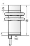 Unshielded DC NO NC Inductive Proximity Sensor IP67 Protection ISO9001