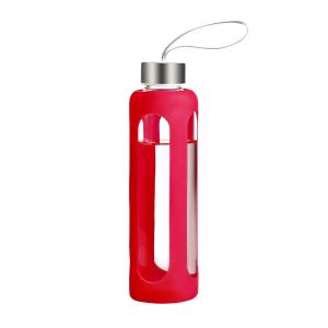 China Safe Leak Proof Reusable Water Bottles Eco Friendly With Silicone Sleeve on sale