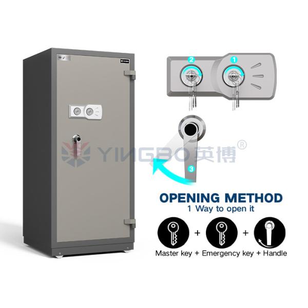 235KG Anti-Fire Safe Box Double Keys Lock Solid Steel Latches Secure Your Valuables