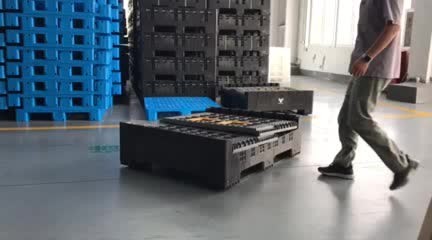 industry plastic pallet box large collapsible plastic container foldable