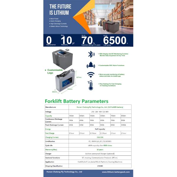 CLF HELI Truck LiFePO4 Battery 48V 400Ah Replacement Battery For OEM ODM Forklift Lithium Iron Battery
