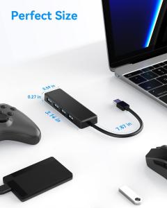 4 Port Usb C Hub Adapter USB 3.0 Hub Ultra Slim Portable Data Hub Applicable Data Transfer