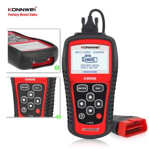China OBDII EOBD CAN 2.8&quot; TFT Auto Code Reader KONNWEI KW808 with One-click I/M Readiness wholesale