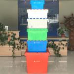 Rectangular Plastic Moving Box Containers with Lid Customized Color Silk