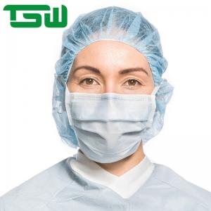 China EN14683 99% BFE Tie On Triple Layer Face Mask For Medical Industry wholesale
