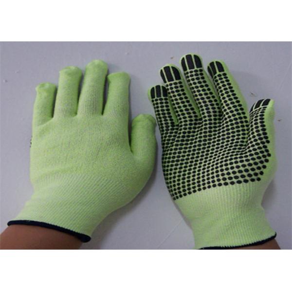 Black Nitrile Dots Puncture Resistant Gloves , Nitrile Work Gloves EN388 Certificated