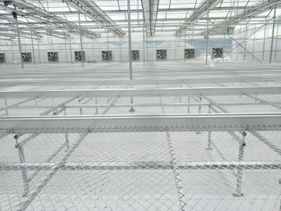 Agricultural Galvanized Metal Mesh Seed Bench Rolling Bench Grow Table For Flower Planting