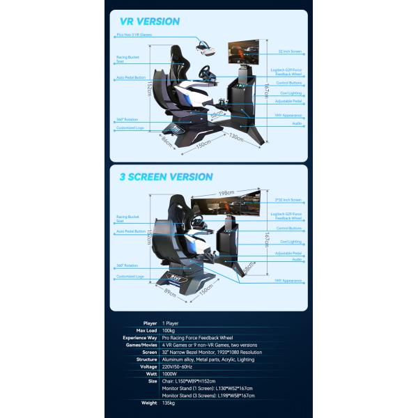 Realistic Vr Racing Games With Steering Wheel Driving Arcade Game Machine