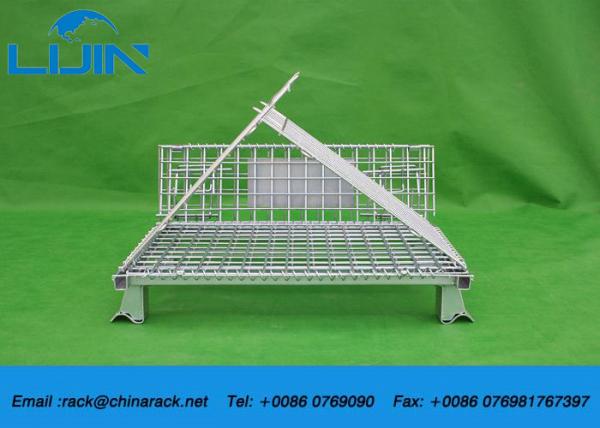 Quality Foldable Galvanized Industrial Storage Cage , Steel Structure Metal Storage Cage for sale