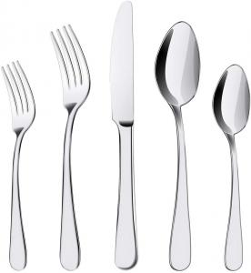 China 5 Pieces Stainless Steel Safe Flatware Cutlery Set Utensil Kitchen Cookware Sets on sale