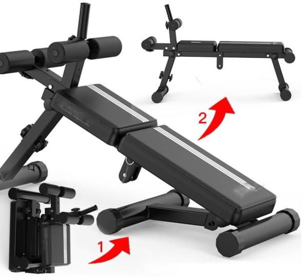 Quality Foldable Utility Bench Multifunctional Sit Up Bench Foldable Press Bench Abdominal Crunch Bench for sale