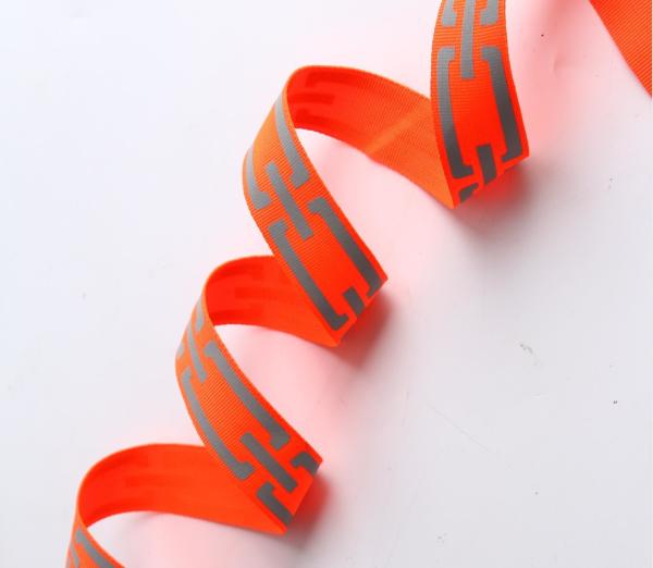 Quality Double Sided Intercolored Reflective Silk Webbing Custom Printed Nylon Belt Webbing Strap for sale
