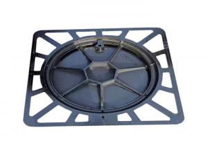 China Round Ductile Cast Heavy Duty Manhole Covers Epoxy Coating Anti Corrosion wholesale