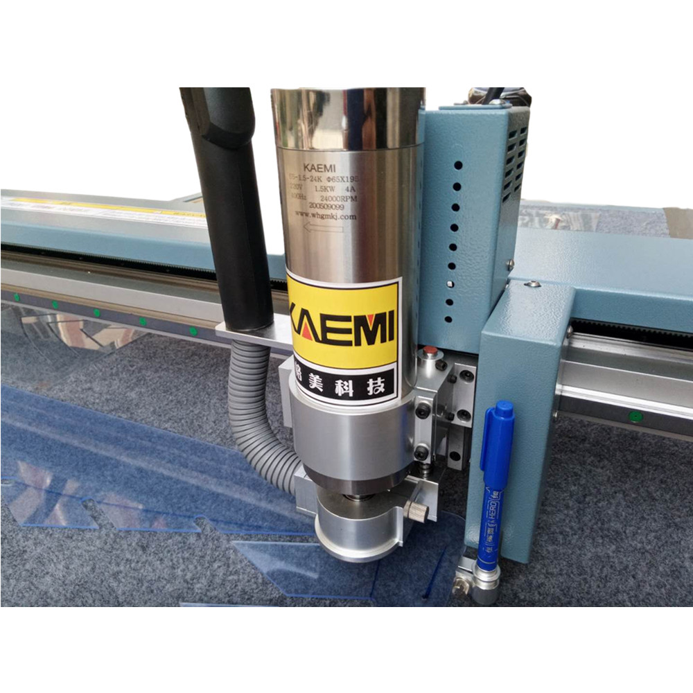 China Flatbed Router Cutting Machine for Plastic Board PVC Acrylic in Blue Frame Silver Case wholesale