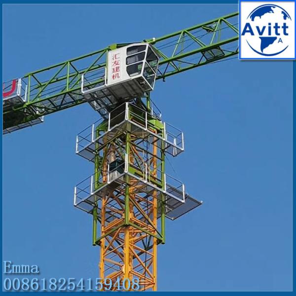 Quality High Quality PT6013 8T Flattop Tower Cranes with Load Moment Indicator or Block box for sale