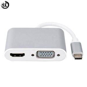 China Kico Type C Hub USB Type-C Adapter to VGA & HDTV Connector OTG HD Support 1080P Factory Provide OEM Service on sale