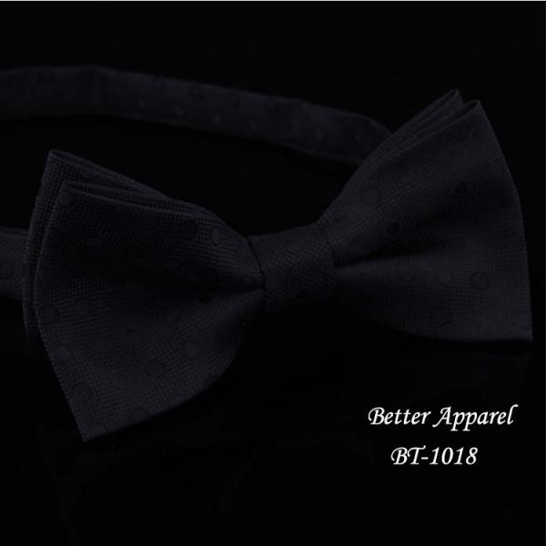 Handmade black tone one tone polyester bow ties men bow ties