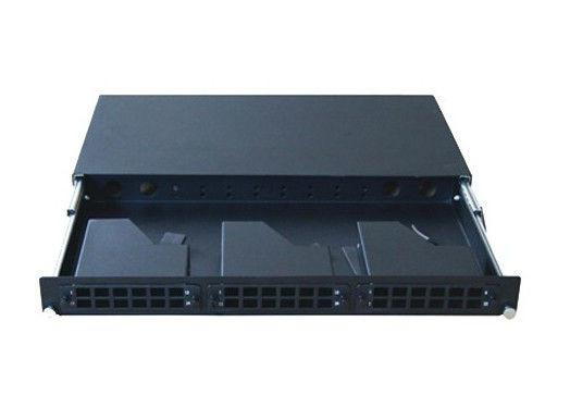 Quality 1U 19" Rack Mount MPO Patch Panel For Home Network , 24 Port Lc Fiber Patch Panel for sale