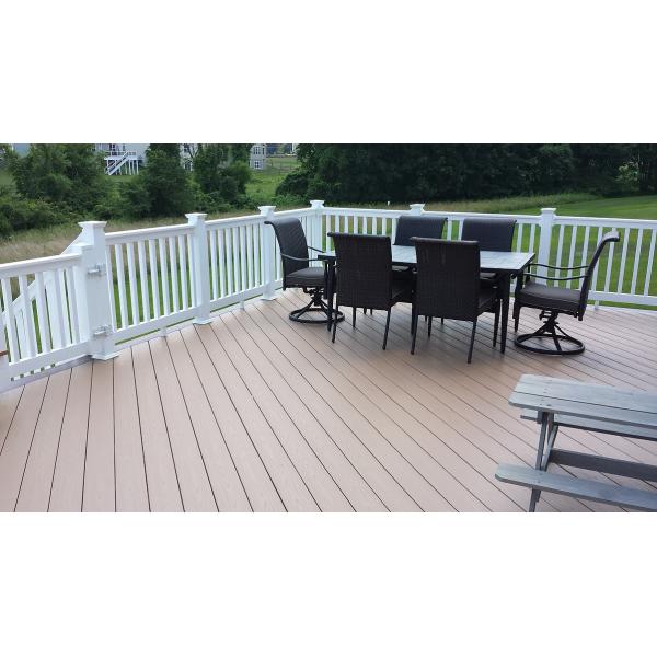 Anti Slip 138x23 Capped Composite Decking Outdoor Co Extruded Wpc Decking Flooring