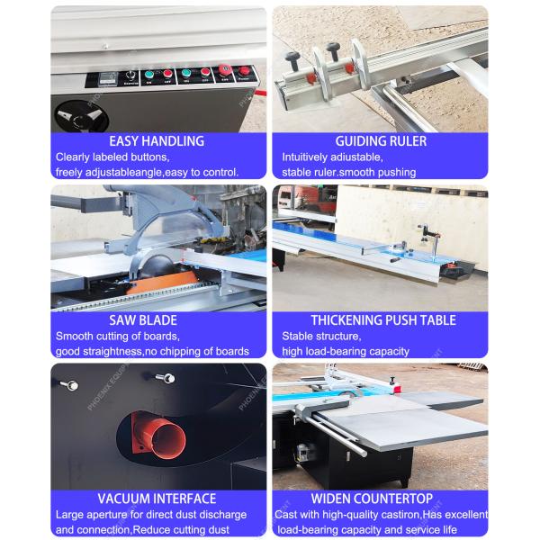 Home Woodworking Automatic Sliding Mitre Saw with 3200mm Sliding Table and Wood Lift