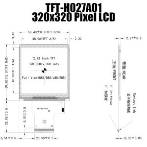 Highlight 2.7 Inch 320x320 Readable Sunlight TFT Display Panel For Industrial