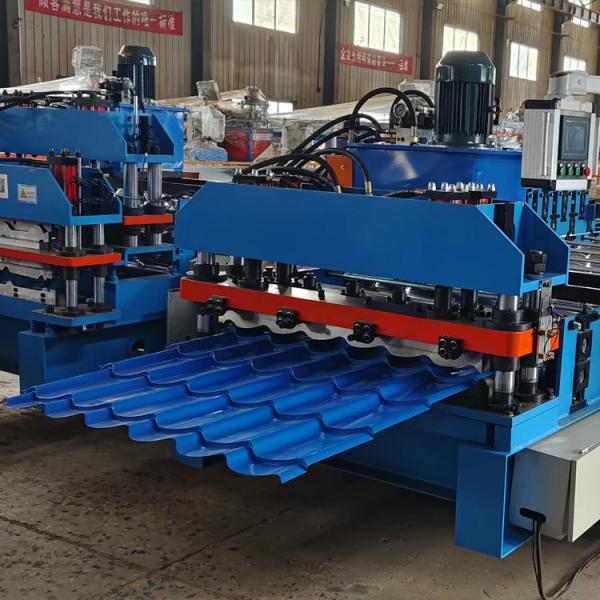 Automatic Metal Steel Glazed Tile Forming Machine For Building Materials Machinery