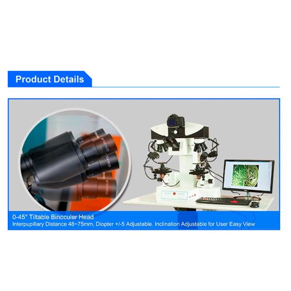 Motorized Digital Forensic Comparison Microscope with High Resolution CCD Camera and LED Illumination for Laboratory Research
