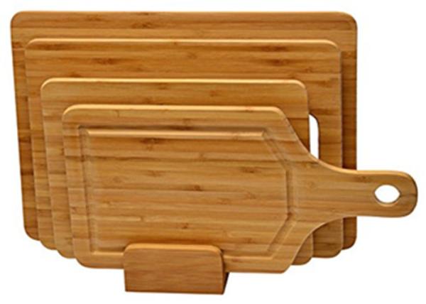 Quality Bamboo Cutting Board Set: (3) Small Medium & Large with handle and special shape bamboo chopping board set for sale