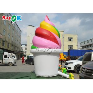 Custom 5mH PVC Inflatable Ice Cream Cone Model