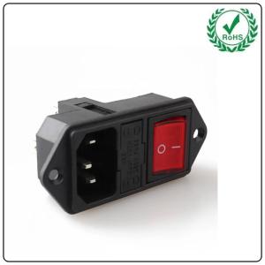 AC Power Connector Inlet Socket LZ-14-F14 C14 10A 250V 3 Pin Plug Toggle Switch Wiring SDK