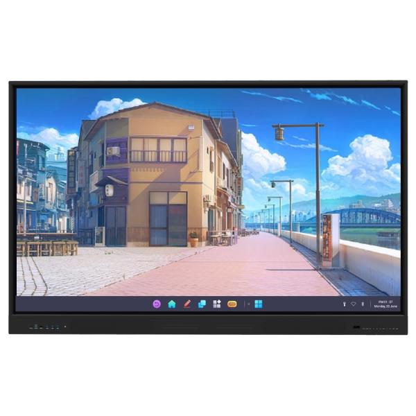 Quality 500cd/m2 Brightness LCD Smart Board with Android OS 14 and Or Gray Black Frame Color for sale