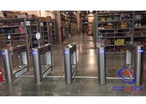 China Indoor Workshop Access Control Turnstile With Biometric Auto Recognition Reader wholesale