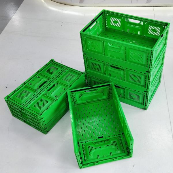 Quality Mesh Foldable Crate 600*400*220mm Pp Farm Storage Stackable Moving Crate Plastic for sale