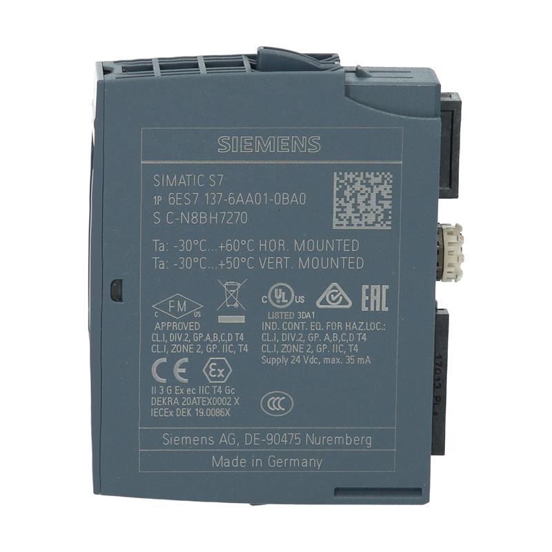 6ES7137-6AA01-0BA0 Programmable Logic Controller SIEMENS Automation In