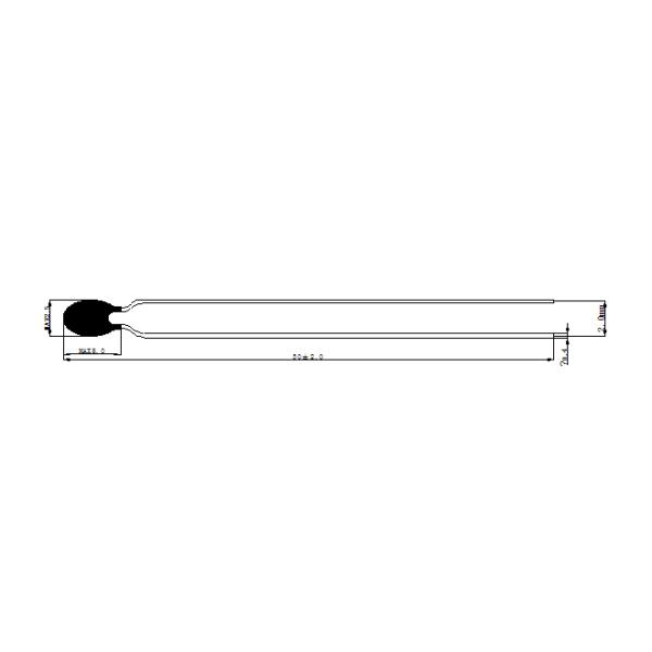 100k Ohm NTC Thermistor 2.2mm X3.5mm , High Temperature Thermistor
