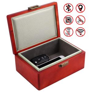 China MONOJOY Key Fob Faraday Box Signal Blocker Birch Wood No Relay Hacking Possible wholesale