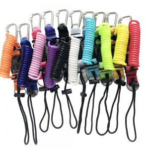 TPU  coil lanyard 1m length with 316ss carabiner