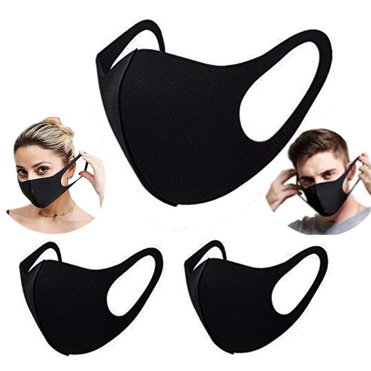 Black 3D Sponge Foam KN90 Particulate Filtering Mask
